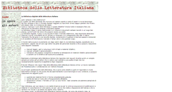 Desktop Screenshot of letteraturaitaliana.net